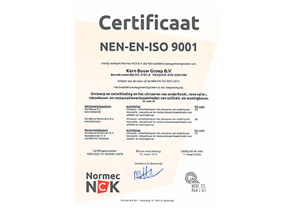 NEN-EN-ISO 9001 Certificaat